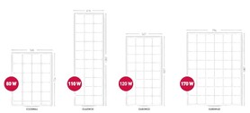 E440M42 EcoLux, MC4, 110Watt, 12V 1165x550x35mm - Thumbnail