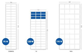 S480M45 with aluminium frame 120Wp 1250x550x35 mm - Thumbnail